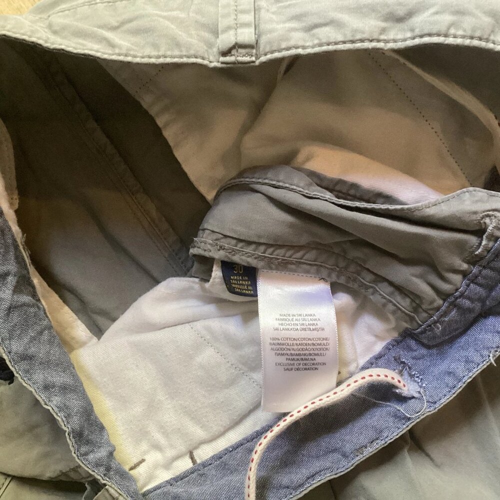 POLO RALPH LAUREN Shorts Gray Cotton Relaxed Fit Men's 30 - Picture 2 of 6